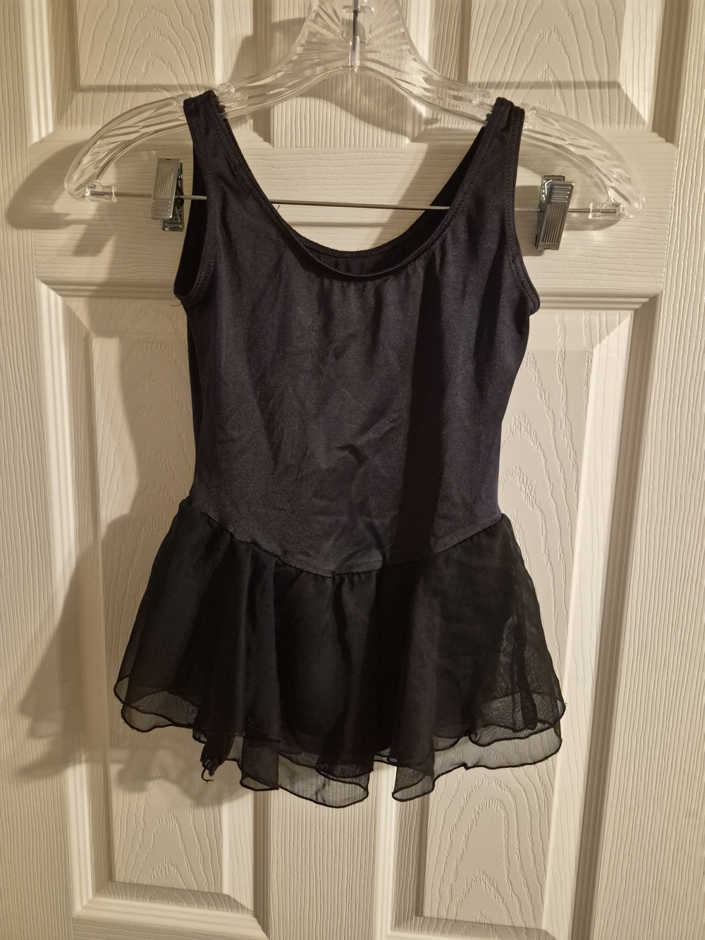 Capezio Black Girls Dance Tank Leotard with Chiffon Skirt